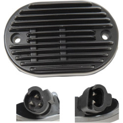 PartzBiz HD DS21121028 - Drag Premium Solid State Black Voltage Regulator Harley 08-10 FXST FLST FXCW | 2112-1028