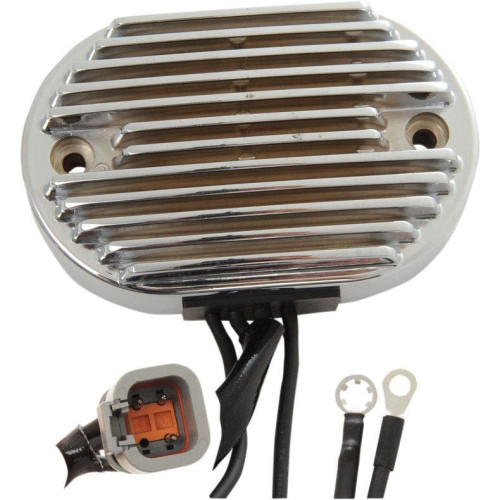 PartzBiz HD: 4417777-Drag Premium Solid State Chrome Voltage Regulator Harley 01-06 Softail 74540-01 | 2112-1025