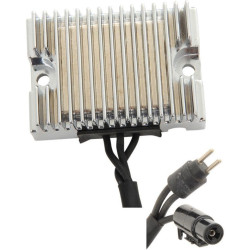 PartzBiz HD DS21121075 - Drag Premium Solid State Chrome Voltage Regulator Harley 04-06 XL Repl 74523-04 | 2112-1075