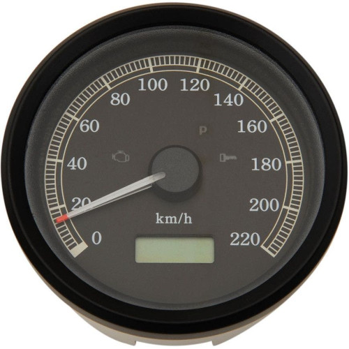 PartzBiz HD: 4417758-Drag Programmable 3 3/8 Electronic KMH Speedometer Harley Sportster XL883 01-03 | 2210-0390