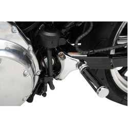 PartzBiz HD DS16200363 - Drag Rear Passenger Footpeg Mounts Chrome Harley Sportster XL 04-13 Repl 49322-04
