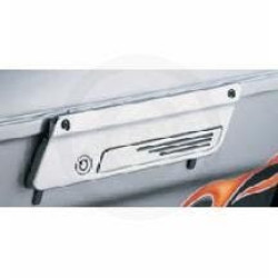 PartzBiz HD DS35010013 - Drag Saddlebag Latch Cover Inserts Ball Milled Chrome For Harley FLH/T 93-13