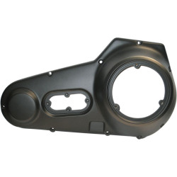 PartzBiz HD DS11070353 - Drag Satin Black Outer Primary Cover 8 Hole Harley Shovelhead FX 71-85 1107-0353 11070353 transmission replacement OE old school chopper 