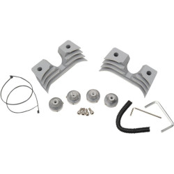 PartzBiz HD DS09401316 - Drag Silver Finned Spark Plug Head Bolt Covers Harley Sportster 04-17 XL | 0940-1316