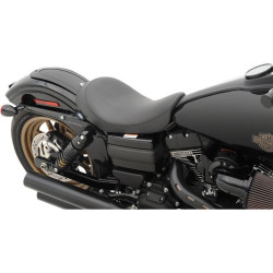 PartzBiz HD DS08030546 - Drag Solor Reflective Solo Low Smooth Stitch Seat for Harley Dyna FXD 06-17 | 0803-0546