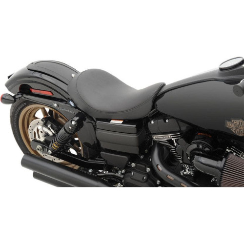 PartzBiz HD: 4417700-Drag Solor Reflective Solo Low Smooth Stitch Seat for Harley Dyna FXD 06-17 | 0803-0546