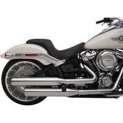 PartzBiz HD DS08021181 - Drag Specialties Solar Reflective Predator 2-Up Seat Saddle Harley Softail 18-Up 0802-1181 08021181 Harley-Davidson Softail Slim Heritage Classic Deluxe Upgrade replacement Saddle