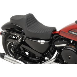 PartzBiz HD DS08040730 - Drag Specialties 0804-0730 Black Predator 3 Classic Motorcycle Seat 04-19 Harley-Davidson Sportster XL custom chopper bike upgrade replacement wide soft Classic 1200 883 saddle 08040730