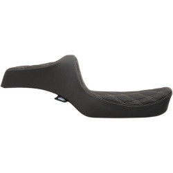 PartzBiz HD DS08040733 - Drag Specialties 0804-0733 Black Predator 3 Double Diamond Motorcycle Seat 82-03 Harley-Davidson Sportster XL custom chopper bike upgrade replacement wide soft Classic 1200 883 saddle 08040733