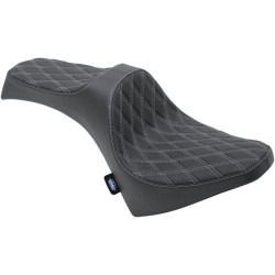 PartzBiz HD DS08102120 - Drag Specialties 0810-2119 Black Predator 3 Smooth Seat 15-Up Indian Scout custom chopper bike upgrade replacement wide soft Classic 1200 883 saddle 08040734