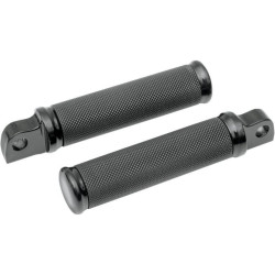 PartzBiz HD DS16200789 - Drag Specialties 1620-0789 Black Folding Footpegs Foot Pegs Harley Male Mount