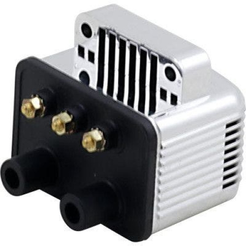 PartzBiz HD: 4417638-Drag Specialties 2102-0415 Chrome Single Output Ignition Coil 12 Volt 3 Ohm 21020415 best buy for fat bob boy slim deluxe heritage davidson miwaukee eight single fire dual plug