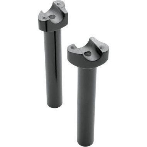 PartzBiz HD: 4417564-Drag Straight 8" Tall Black Forged Aluminum Risers 1" Clamp Area for Harley | Drag Specialties