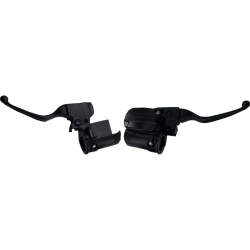 PartzBiz HD DS06102252 - Drag Specialties Black Brake Clutch Control Kit 4 Harley 21-23 FLTRX/FLTRK | 