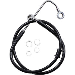 PartzBiz HD DS17415770 - Drag Specialties Black Coated 34" Brake Line Kit H-D Softail Deluxe FLSTN 15-17 best new replacement 