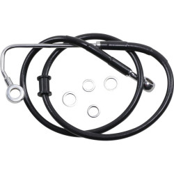 PartzBiz HD DS17415759 - Drag Specialties Black Coated 35-3/4" Brake Line Kit Harley Softail FLSTC 15-17 best new replacement 