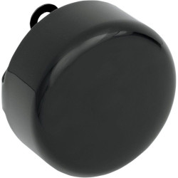 PartzBiz HD DS21070044 - Drag Specialties Gloss Black Custom Round Horn for Harley V-Twin Models | 2107-0044