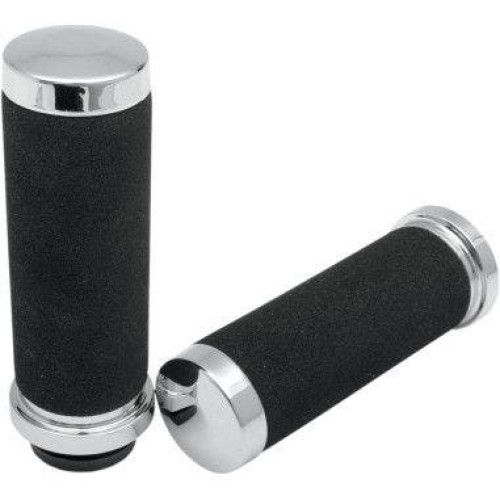 PartzBiz HD: 4417540-Drag Specialties Black Foam Sundance Hand Grips for Harley Throttle by Wire | 0630-0591