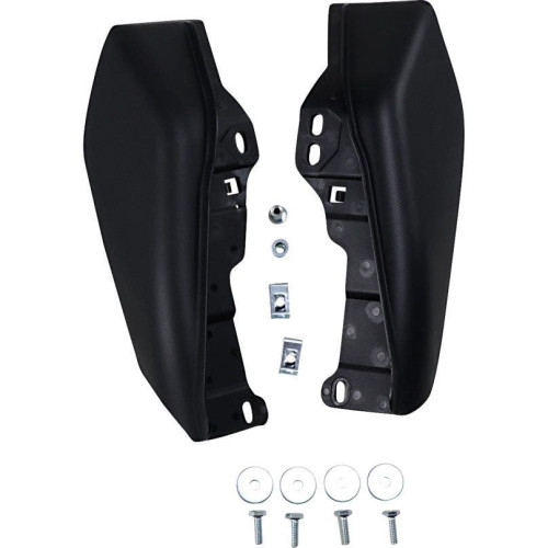 PartzBiz HD: 4417542-Drag Specialties Black Frame Mounted Engine Heat Deflectors 09-16 Harley Touring 58002-09A 0504-0322