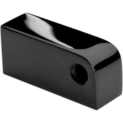 PartzBiz HD: 4417545-Headwinds 1-1/2" Black Headlight Light Offset Mounting Block Harley Custom Chopper