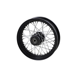 PartzBiz HD DS02040572 - Drag Specialties Black Laced 40 Spoke Rear Wheel 16x3" Harley FLTR 02-07