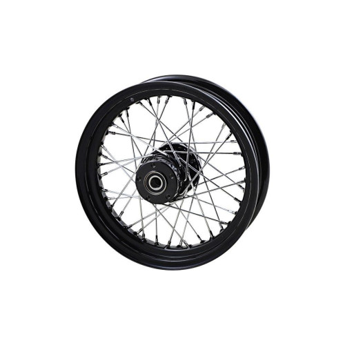 PartzBiz HD: 4417548-Drag Specialties Black Laced 40 Spoke Rear Wheel 16x3" Harley FLTR 02-07