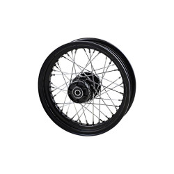 PartzBiz HD DS02040570 - Drag Specialties Black Laced 40 Spoke Rear Wheel 16x3" Harley Softail Dyna 00-06