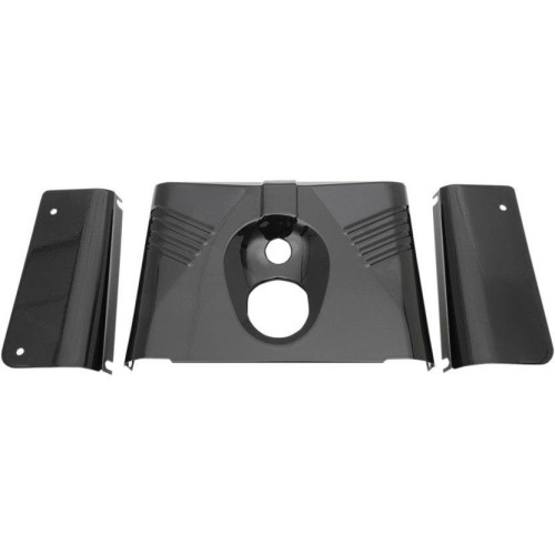 PartzBiz HD: 4417526-Drag Specialties Black Ribbed 3 Piece Fork Tins Nacelle Harley 86-17 Softail | 0411-0143