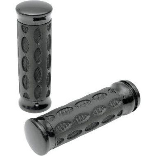 PartzBiz HD: 4417531-Drag Specialties Black Rubber Hand Grips for Harley Throttle by Wire | 0630-0775