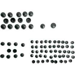 PartzBiz HD DS24010701 - Drag Black Standard Engine Trans Primary Bolt Cover Topper Kit Harley FLH 07-08 | 2401-0701