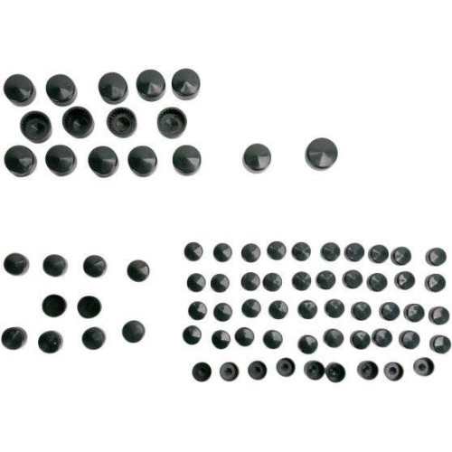 PartzBiz HD: 4417512-Drag Black Standard Engine Trans Primary Bolt Cover Topper Kit Harley FLH 07-08 | 2401-0701