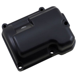 PartzBiz HD DS11050241 - Drag Specialties Black Transmission Cover Harley Twin Cam Touring FLT 98-06