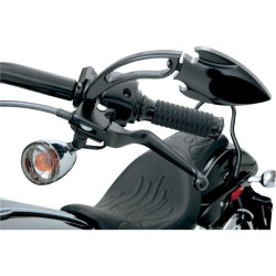 PartzBiz HD DS06100128 - Drag Matte Satin Black Wide Brake Clutch Lever Set 96-16 Harley Big Twin XL | 0610-0128
