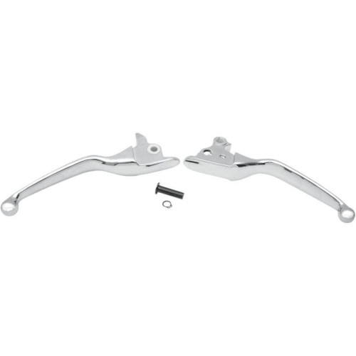 PartzBiz HD: 4417485-Drag Chrome Wide Blade Clutch Hand Brake Levers 08-13 Harley Touring FLH/T | 0610-0185