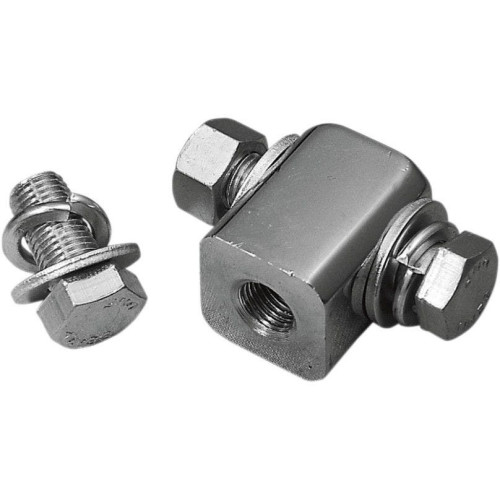 PartzBiz HD: 4417463-Drag Specialties Chrome 5-3/4" Headlight Mounting Block Kit Harley davidson Softail front fork mount lighting bracket replacement DS-285005 DS285005