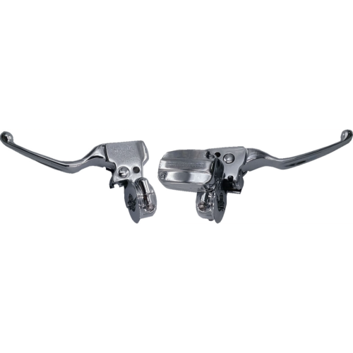 PartzBiz HD: 4417473-Drag Specialties ชุดควบคุมคลัตช์เบรกแบบโครเมียม 4 Harley 21-23 FLHT/FLHX/FLHR |