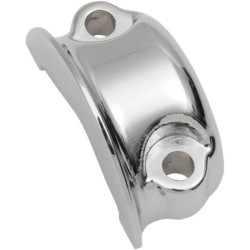 PartzBiz HD DS06150273 - Drag Specialties Chrome Clutch or Brake Control Clamp Halves for Harley 08-15 | Drag Specialties
