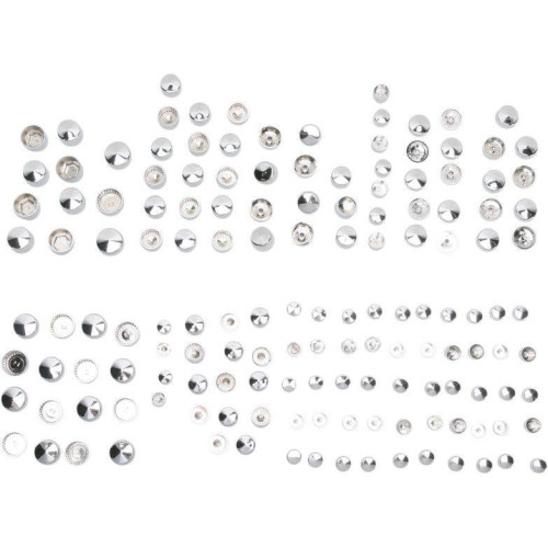 PartzBiz HD: 4417439-Drag Chrome Deluxe Engine Primary Transmission Bolt Cover Kit Harley FLT 99-08 2401-0695