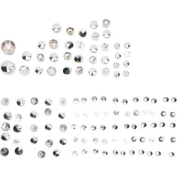 PartzBiz HD DS24010694 - Drag Specialties Chrome Deluxe Engine Trans Bolt Cover Kit For Harley Touring 09-16 2401-0694
