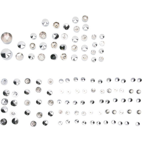 PartzBiz HD: 4417440-Drag Specialties Chrome Deluxe Engine Trans Bolt Cover Kit For Harley Touring 09-16 2401-0694