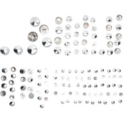 PartzBiz HD DS24010692 - Drag Chrome Deluxe Engine Trans Primary Bolt Cover Kit Harley Softail FXST FLST 09-17 | 2401-0692