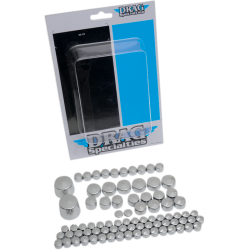 PartzBiz HD DS24010696 - Drag Chrome Complete Engine Bolt Topper Cover Kit Harley Sportster XL 04-17 | 2401-0696