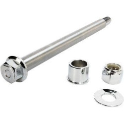 PartzBiz HD DS02140951 - Drag Specialties Chrome Front Axle Kit 00-06 Harley Springer Softail 0214-0951