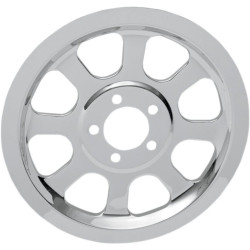 PartzBiz HD DS12010518 - Drag Specialties Chrome Outer Rear Pulley Insert 00-05 Harley Softail FLST/FXST 1201-0518 12010518