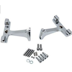 PartzBiz HD DS16210392 - Drag Specialties Chrome Passenger Floorboard Mounts OEM 53070-00A Harley FLH | 1621-0392
