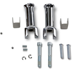 PartzBiz HD DS16201784 - Drag Specialties Chrome Bolt-On Passenger Male Mount Foot Pegs 18-19 Harley Davidson Softail heritage Deluxe Classic Fat Boy Low Rider Slim Upgrade Replacement Custom Best New 