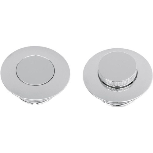 PartzBiz HD: 4417351-Drag Specialties Chrome Right Side Pop-Up Gas Vented Filler Cap for Harley 96-15 | 0703-0293
