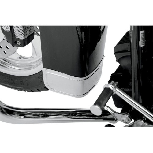 PartzBiz HD: 4417335-Drag Specialties Chrome Smooth Front Fender Skirt for Harley 84-13 FLT; FLHT - 1405-0117