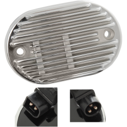 PartzBiz HD DS21120806 - Drag Solid State Chrome Voltage Regulator Harley 11-15 Softail Repl 74540-11 | 2112-0806