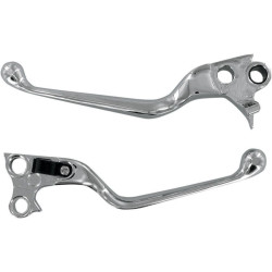 PartzBiz HD DS06100126 - Drag Chrome Wide Brake Clutch Lever Set 96-16 Harley Touring Softail Dyna XL | 0610-0126